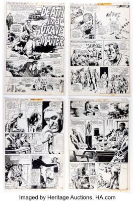 Noly Panaligan The Unexpected #186 "Death Is a Grave Matter" Complete 6-Page Story Original Art (DC, 1978). (Total: 6 Original Art) | Heritage