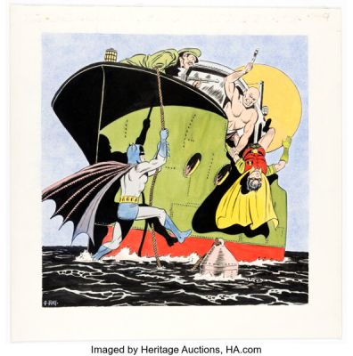 Fred Ray Detective Comics #58 Cover Re-Creation Painting Original Art (undated). | Heritage