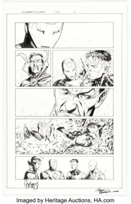 Jim Cheung and Mark Morales New Avengers: Illuminati #5 Story Page 23 Original Art (Marvel, 2007). | Heritage