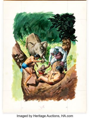 George Wilson The Jungle Twins #16 Cover Original Art (Gold Key, 1975). | Heritage