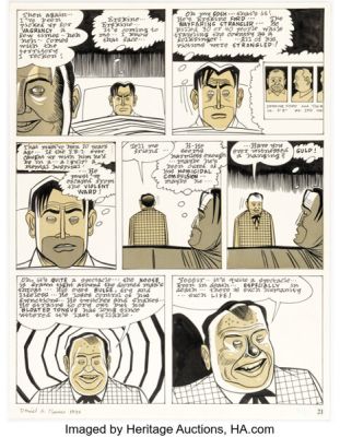 Daniel Clowes Lloyd Llewellyn #5 Story Page 4 Original Art (Fantagraphics, 1987). | Heritage