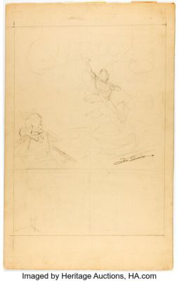 Joe Shuster Adventure Comics #103 Superboy Story Page 1 Preliminary Original Art (DC, 1946). | Heritage