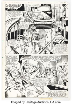 Bill Sienkiewicz and Pablo Marcos Fantastic Four #224 First Appearance of Harek Korgon Story Page 15 Original Art (Marvel, 1980). | Heritage