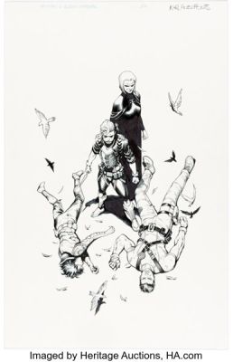 Álvaro Martínez Bueno and Raul Fernandez Batman and Robin Eternal #25 Cover Illustration Original Art (DC, 2016).