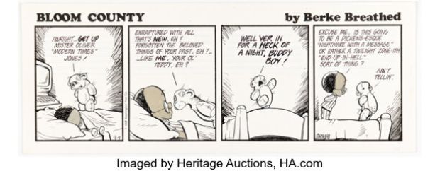 Berke Breathed Bloom County Daily Comic Strip Original Art dated 9-9-87 (Washington Post, 1987). | Heritage