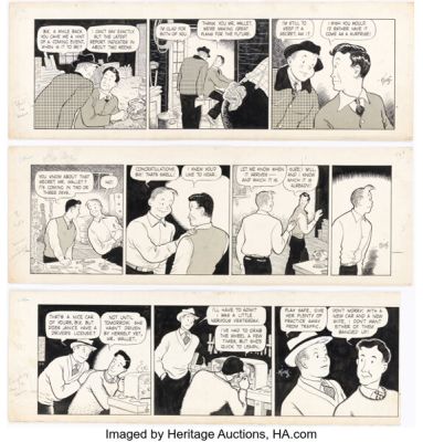 Frank King Gasoline Alley Daily Comic Strips Original Art Group of 3 (Chicago Tribune, 1948). (Total: 3 Original Art) | Heritage