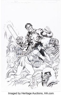 Moritat Army of Darkness / Xena, Warrior Princess: Forever... And A Day #6 Cover Original Art (Dynamite, 2017). (Total: 2 Items)
