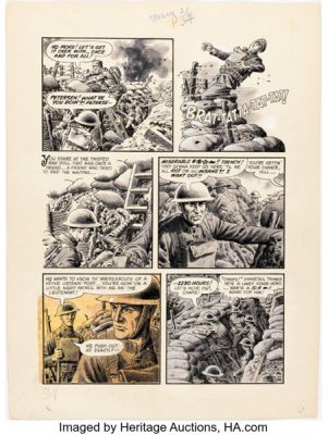 John Severin Blazing Combat #4 "The Trench!"Story Page 2 Original Art (Warren, 1966). | Heritage