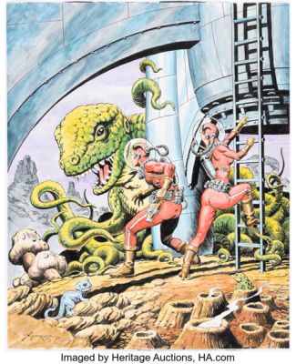 Don Marquez "First Contact" Painting Original Art (2005).
