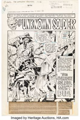 Dick Ayers and Gerry Talaoc Star Spangled War Stories #204 Splash Page 1 Original Art (DC, 1977). | Heritage