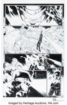 Norman Lee [Jorge Molina printed lines] Wolverine & the X-Men #14 "Avengers vs. X-Men" Story Page 9 Original Art (Marvel, 2012).