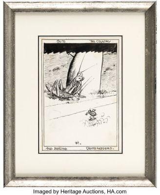 George Herriman archy does his part Interior Illustration Original Art (Doubleday Publ., 1935). | Heritage