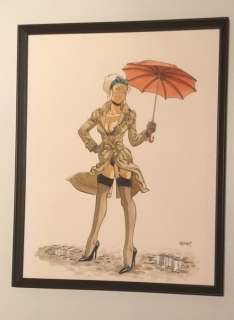 Meynet, Félix - Dessin original couleur - En attendant la pluie...  (2018) | Catawiki