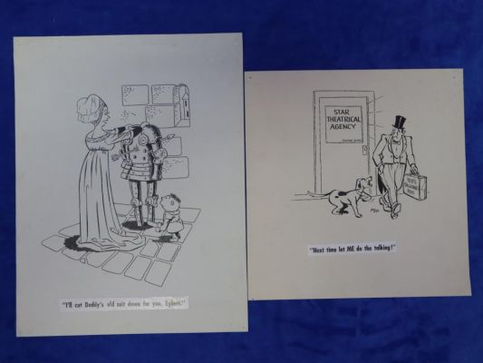 TWO COMICS, ONE BY EMERSON TITLED "I’LL CUT DADDY’S SUIT DOWN FOR YOU" THE OTHER BY PEP "NEXT TIME LET ME DO THE… | misc / divers