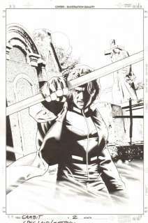 Greg Land, Matt Ryan - gambit #2 cover - gambit in graveyard - 2004 signed
