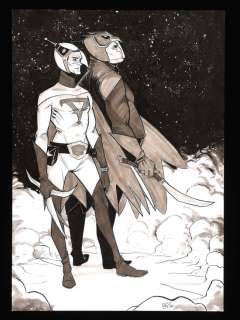 Battle of the Planets: Mark and Tiny - an original artwork by Chris Wildgoose (2014). | Ewbank’s