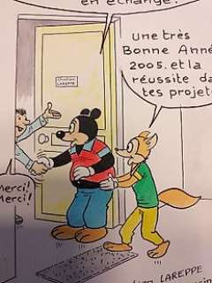 Nicolaou, Jacques - Originele tekening in kleur - Placid et Muzo - Bonne Année 2005 - (2005)