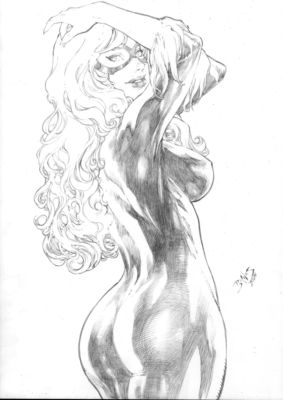 Ed Benes | Black Cat - 11"x17" Pencil | Ed Benes