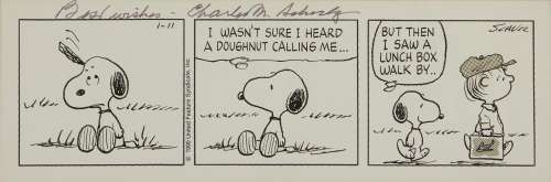 Original Peanuts Comic Strip Snoopy C. Schulz | misc / divers