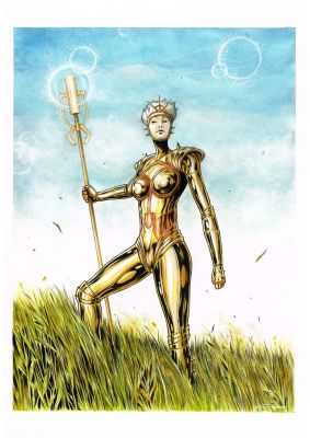 Gianluca Gugliotta | Thena - Original Illustration Marvel Flair Card | Raremarq (Buy It Now)