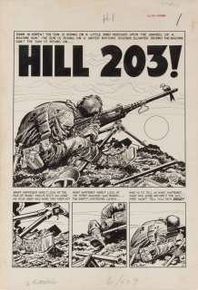 Jack Davis original artwork for Two-Fisted Tales #24 complete 8-page story Hill 203! . | Profiles in History