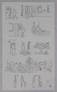 Hanco Kolk - Originele tekeningen van Blue Movie in 1 pagina - Size 35 x 21 cm - (2011) | Catawiki