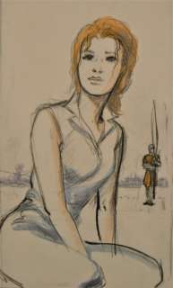 India Dreams T4 - Crayonné original - Emy et Asaf Jah , sous le soleil, devant le palais de Jarawal | Catawiki