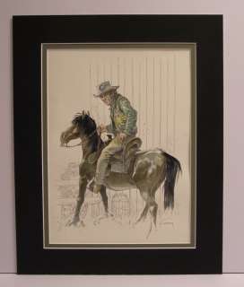 Comanche - Originele aquarel - Red Dust te paard - (2019) | Catawiki