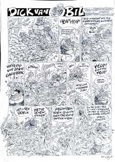 Eric Schreurs and Hein de Kort, Dick van Bill 2 original plates complete story, 1993