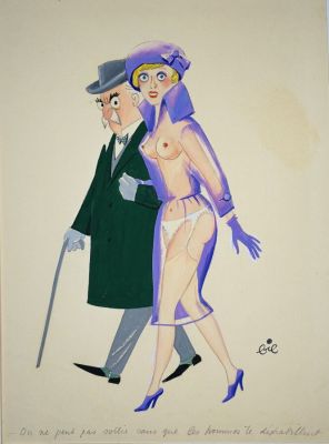 Bil, René Pugibet,... | Lot 10 - BIL, René PUGIBET, dit. « On ne peut pas sortir sans... | Art Valorem
