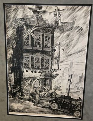 Shadow Michael Kaluta / Brent Anderson Ink Pawn Shop Scene 23"h X 15.5" L