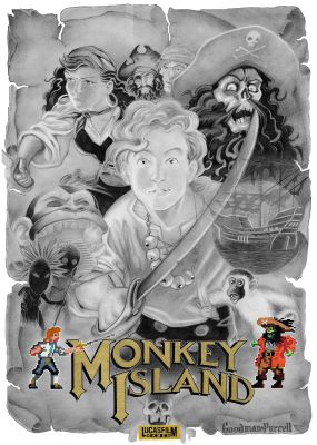 Monkey Island – Tribute Cover Composition | Corner4art