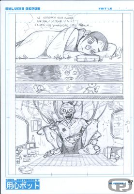 Sylvain Repos | Yojimbot, Volume 1, Storyboard Page 99 - Original Artwork by Sylvain Repos | Pulp’s Art