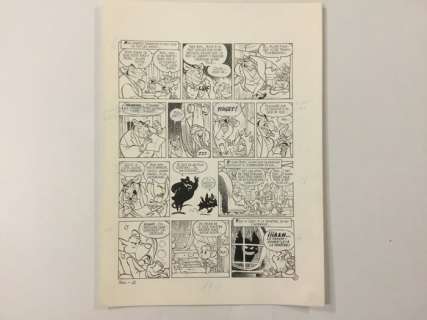 Cavazzano - Planche originale (p.12) - Basil Détective privé (1986) | Catawiki