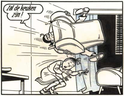 Suske en Wiske - De zingende zwammen / Les Champignons chanteurs - Originele pagina - (p.23) - met luxe groot formaat hc - (1960/2020) | Catawiki