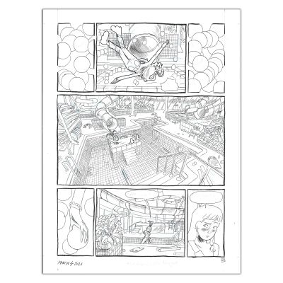 Martin Robic | Une Fête Sans Fin - Page originale 46 + storyboard | Achetez de l’Art