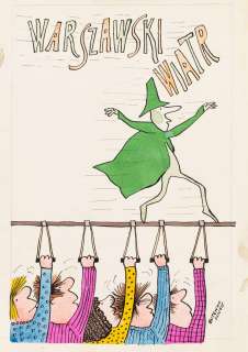 Bohdan Butenko (1931 - 2019) | Bohdan Butenko | "Warszawski wiatr", ilustracja satyryczna | Desa Unicum