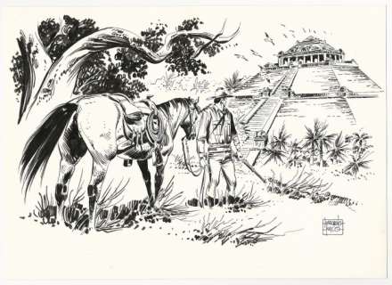 Tex, E il Sogno continua... - F. Fusco - illustrazione originale "Splendore nella Giungla" - Loose page - First edition - (1994) | Catawiki