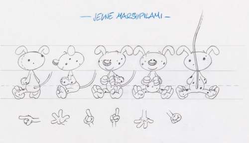 Batem | Le Marsupilami, illustrations Ã  la mine de plomb … | Banque Dessinée