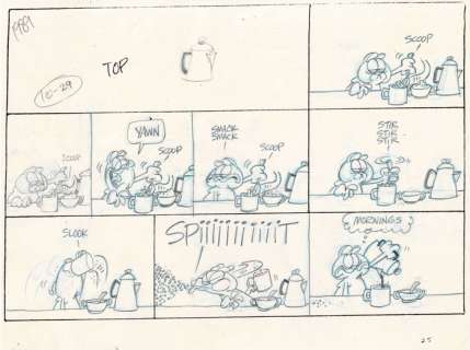 Garfield - Originele schetspagina (Sunday) - First edition - (1989) | Catawiki