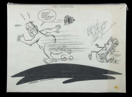 COMIC STRIP ART, UNDATED, "THE STREAKER" BY EDDY GERMANO | misc / divers