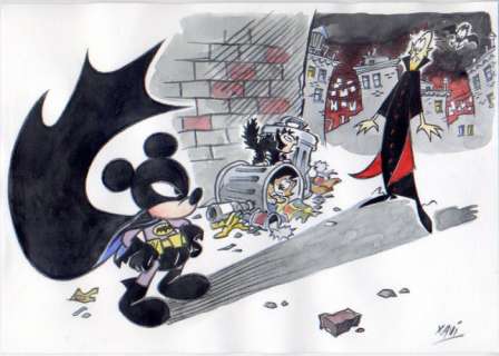 Xavi - Dibujo original - BATMOUSE vs DRACULA - First edition (2020) | Catawiki