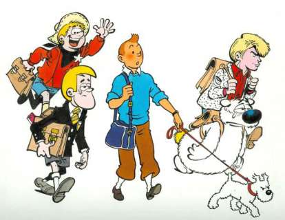 Bédu | Tintin, illustration couleurs Ã  l’encre de Chin… | Banque Dessinée