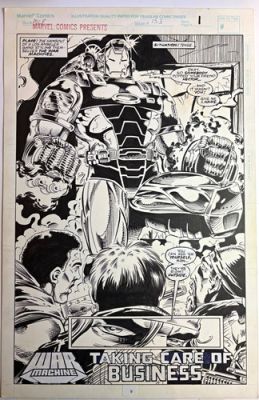 Marvel Comics Presents #153 page 1 War Machine Original Art John Czop