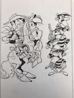 Cirovic, Slavisa - Dessin original - Lucky Luke et les Dalton | Catawiki