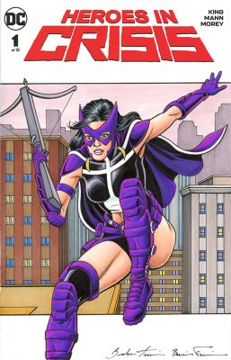 Brendon and Brian Fraim - HEROES IN CRISIS THE HUNTRESS Sketch Cover by the Fraim Bros.!