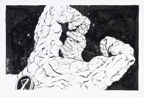 Chaboute Christophe | LA CHOSE Hommage au super héros américain Encre de... | Vermot et Associés