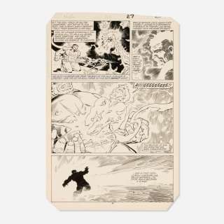 Lot 318 - Mike Mignola and Gerry Talaoc, Incredible Hulk #313 Story Page 20 Original Art (Marvel, 1985)