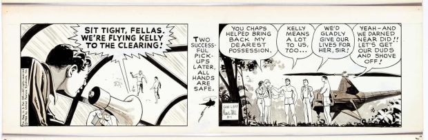 Sam Leff Davy Jones Orig Ink Daily Newspaper Comic Strip Art Signed 1966 CD10 | Charles Scott Gallery