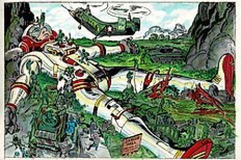 Angel Gabriele A3 11x17 inches - Silver Star - peinture d‘après Jack Kirby - Loose page - First edition - (2000)